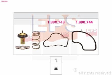 Termostats, Dzesēšanas šķidrums EPS 1.880.986 1