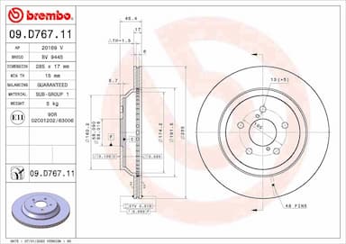 Bremžu diski BREMBO 09.D767.11 1