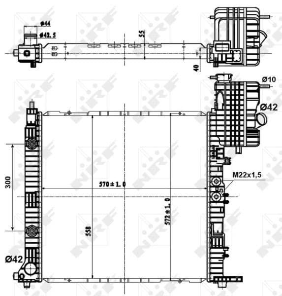 Radiators, Motora dzesēšanas sistēma NRF 50581 1