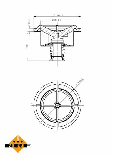 Termostats, Dzesēšanas šķidrums NRF 725014 5