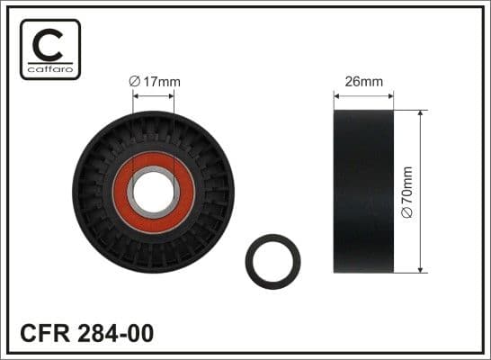 Spriegotājrullītis, Ķīļrievu siksna CAFFARO 284-00 1