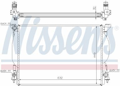 Radiators, Motora dzesēšanas sistēma NISSENS 60306A 2