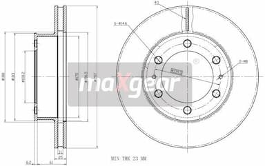 Bremžu diski MAXGEAR 19-2350 2