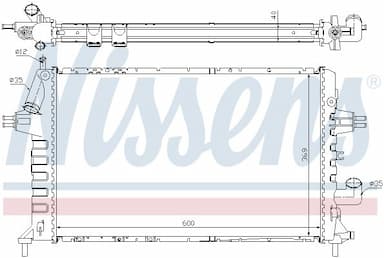 Radiators, Motora dzesēšanas sistēma NISSENS 63021A 5