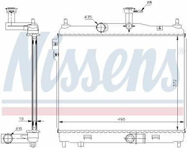 Radiators, Motora dzesēšanas sistēma NISSENS 67512 6