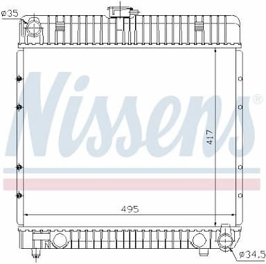 Radiators, Motora dzesēšanas sistēma NISSENS 62710 5