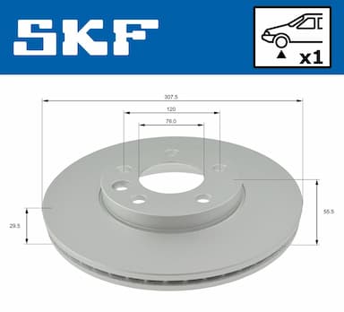 Bremžu diski SKF VKBD 80040 V1 2