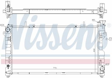 Radiators, Motora dzesēšanas sistēma NISSENS 61025 2