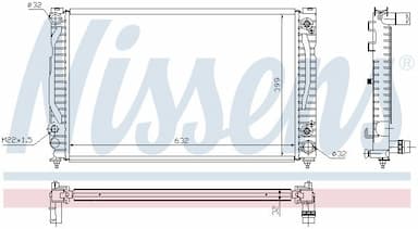 Radiators, Motora dzesēšanas sistēma NISSENS 60495 6