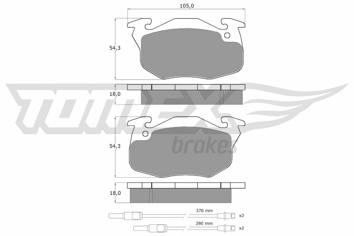 Bremžu uzliku kompl., Disku bremzes TOMEX Brakes TX 10-341 1