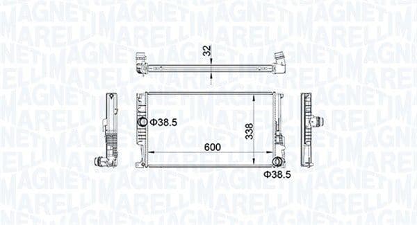 Radiators, Motora dzesēšanas sistēma MAGNETI MARELLI 350213159600 1