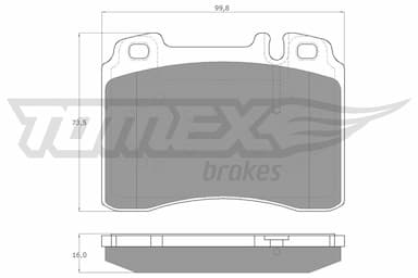 Bremžu uzliku kompl., Disku bremzes TOMEX Brakes TX 12-711 1