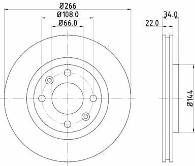 Bremžu diski HELLA 8DD 355 108-351 4