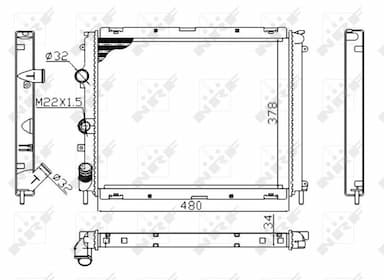 Radiators, Motora dzesēšanas sistēma NRF 53209A 1