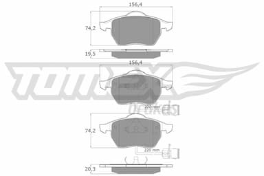 Bremžu uzliku kompl., Disku bremzes TOMEX Brakes TX 10-941 1