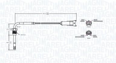 Devējs, Izplūdes gāzu temperatūra MAGNETI MARELLI 172000047010 2