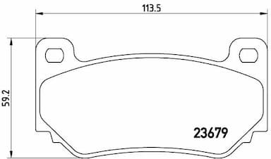 Bremžu uzliku kompl., Disku bremzes BREMBO P 52 018 1