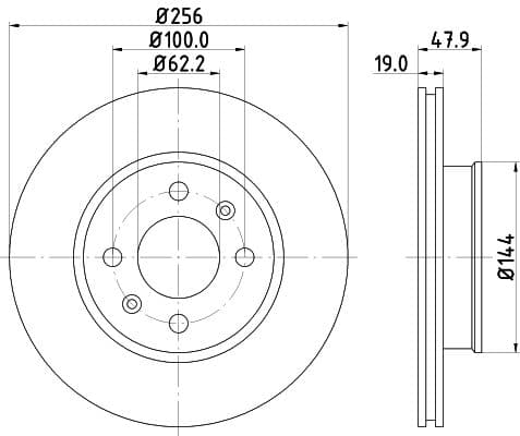 Bremžu diski HELLA 8DD 355 112-471 1