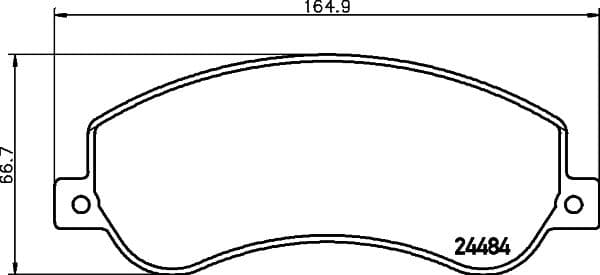 Bremžu uzliku kompl., Disku bremzes HELLA 8DB 355 015-401 1