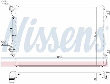 Radiators, Motora dzesēšanas sistēma NISSENS 65339 2