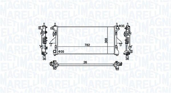 Radiators, Motora dzesēšanas sistēma MAGNETI MARELLI 350213126900 1