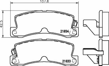 Bremžu uzliku kompl., Disku bremzes HELLA 8DB 355 006-431 1