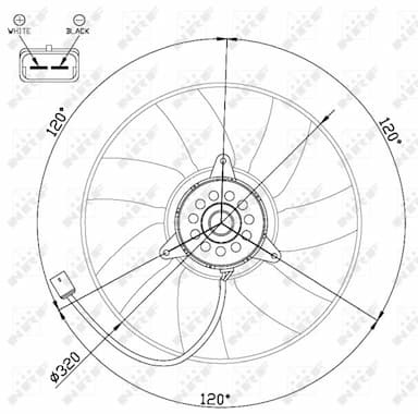 Ventilators, Motora dzesēšanas sistēma NRF 47480 3