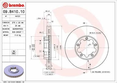 Bremžu diski BREMBO 09.B410.10 1