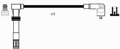 Augstsprieguma vadu komplekts NGK 0501 2