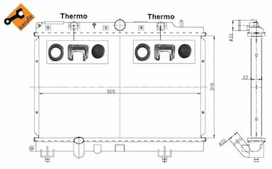 Radiators, Motora dzesēšanas sistēma NRF 55307 4