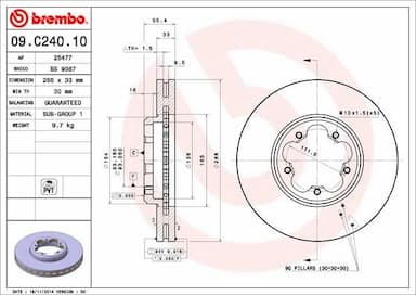 Bremžu diski BREMBO 09.C240.10 1