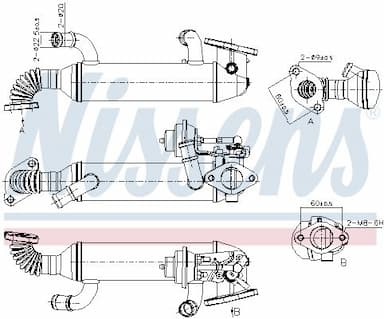 Radiators, Izplūdes gāzu recirkulācija NISSENS 989290 6