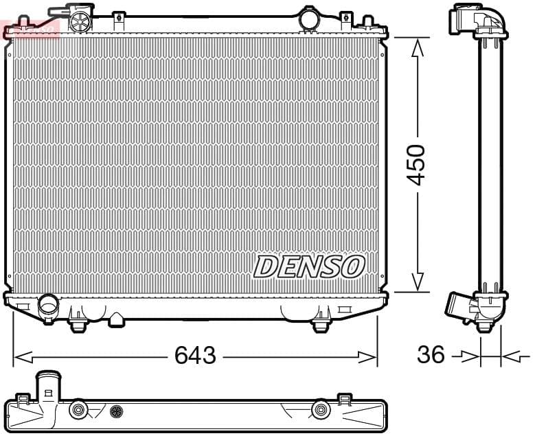 Radiators, Motora dzesēšanas sistēma DENSO DRM44047 1