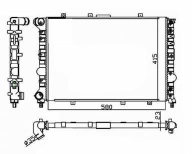 Radiators, Motora dzesēšanas sistēma NRF 58215 5