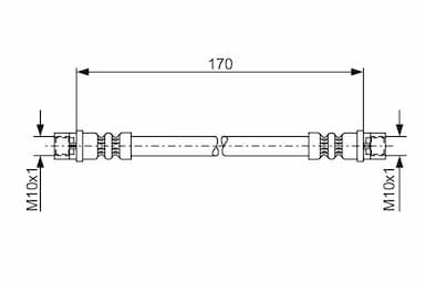 Bremžu šļūtene BOSCH 1 987 476 010 1