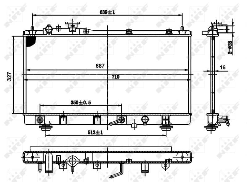 Radiators, Motora dzesēšanas sistēma NRF 50142 1