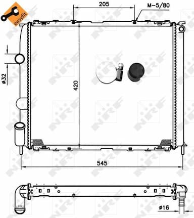 Radiators, Motora dzesēšanas sistēma NRF 58194 4