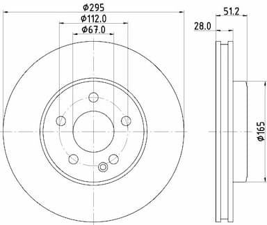 Bremžu diski HELLA 8DD 355 119-591 4