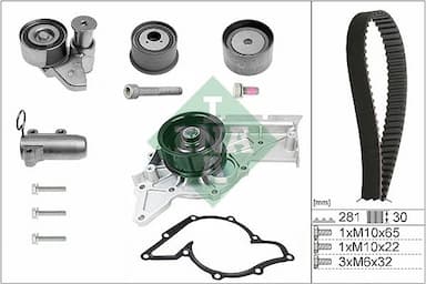 Ūdenssūknis + Zobsiksnas komplekts Schaeffler INA 530 0480 30 1