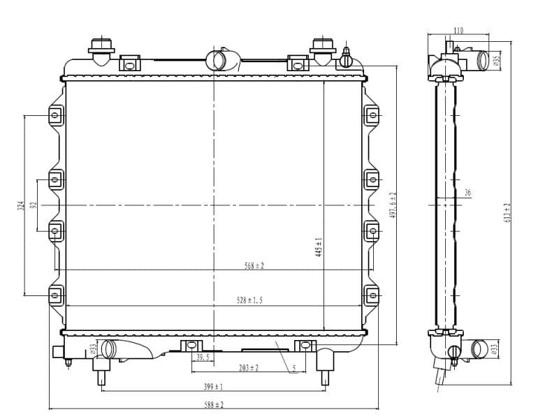 Radiators, Motora dzesēšanas sistēma NRF 59259 1