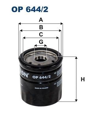 Eļļas filtrs FILTRON OP 644/2 1