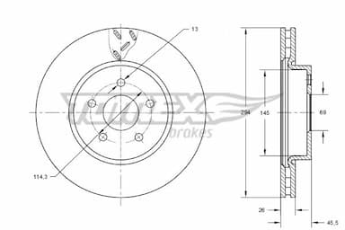 Bremžu diski TOMEX Brakes TX 73-63 1