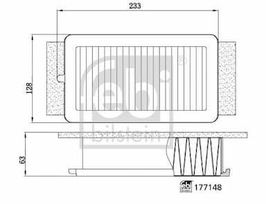 Gaisa filtrs FEBI BILSTEIN 177148 3