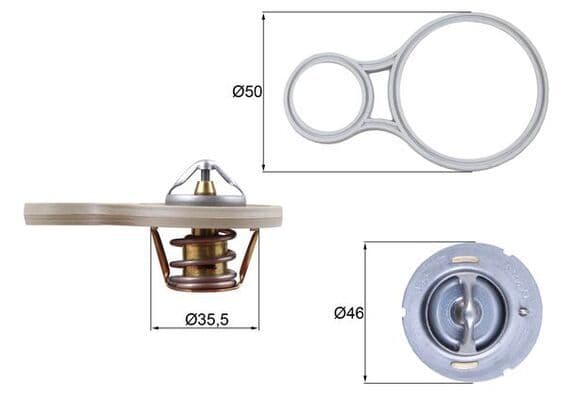 Termostats, Dzesēšanas šķidrums MAHLE TX 255 91 1