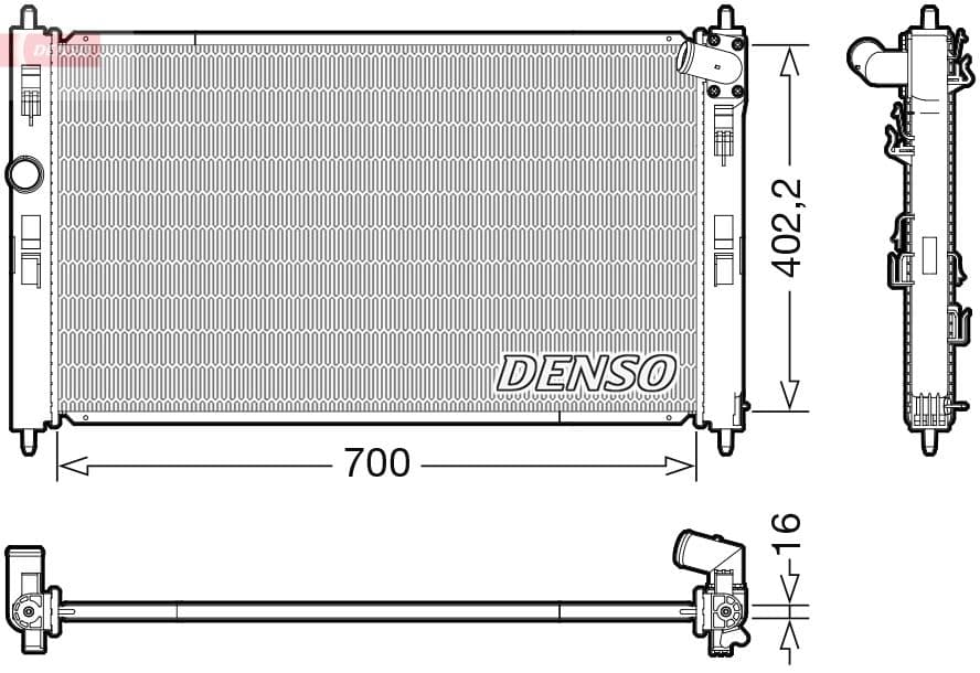 Radiators, Motora dzesēšanas sistēma DENSO DRM45050 1