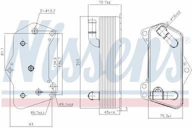 Eļļas radiators, Automātiskā pārnesumkārba NISSENS 91281 6