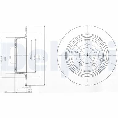 Bremžu diski DELPHI BG4169 1