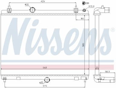 Radiators, Motora dzesēšanas sistēma NISSENS 636009 6