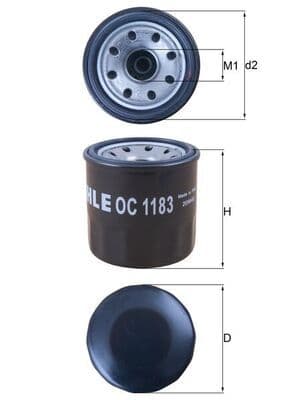 Eļļas filtrs MAHLE OC 1183 1