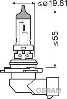 Kvēlspuldze ams-OSRAM 9006-01B 3